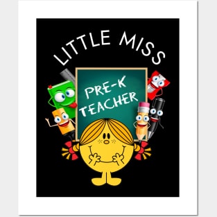 Little Miss Pre-K Teacher Posters and Art